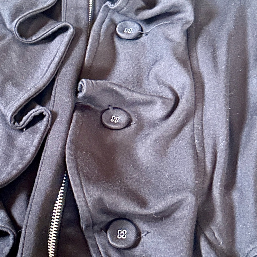 Christopher & Banks Black Zip Dress Jacket PS - Picture 11 of 15